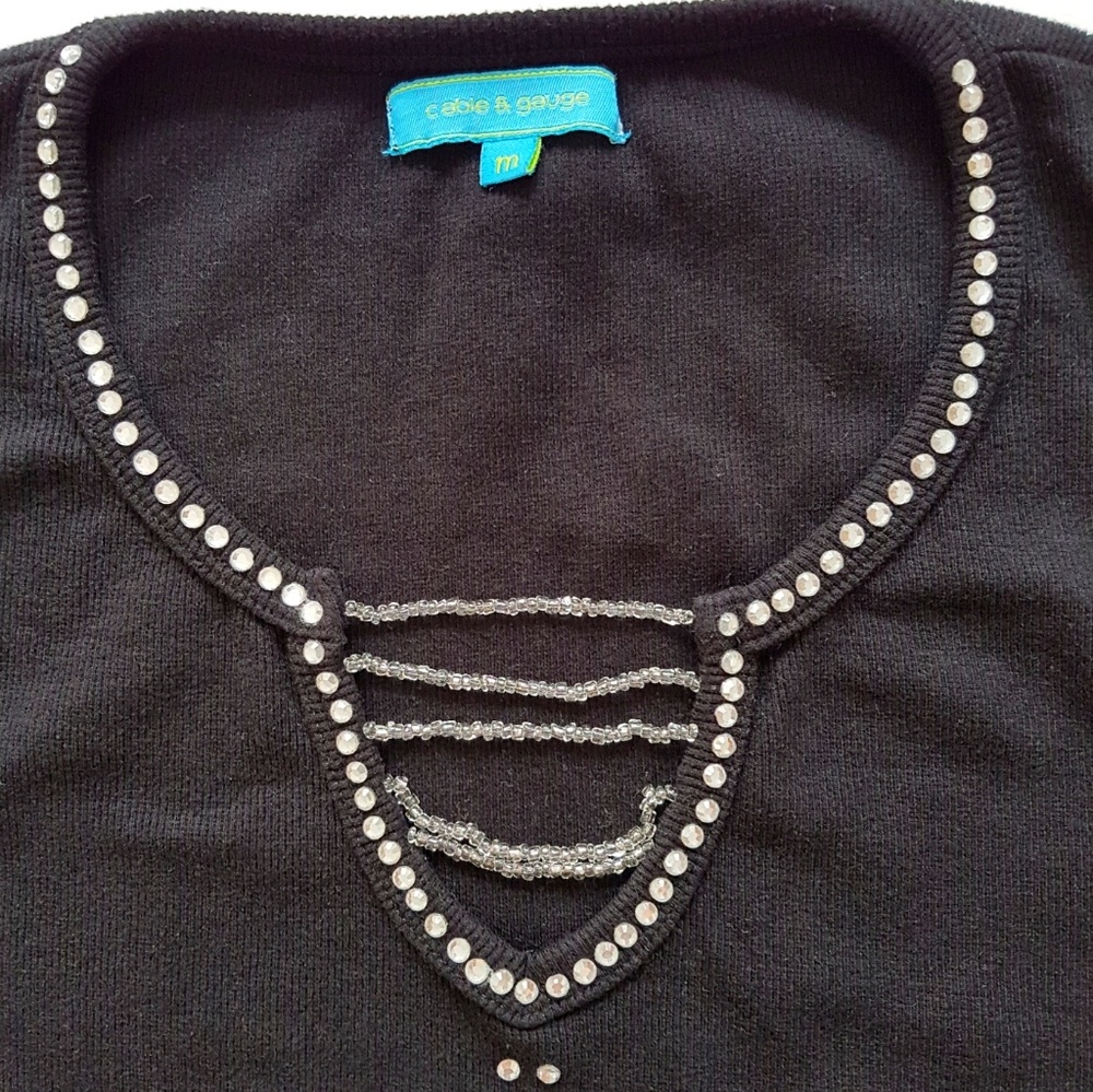 Black Top with Rinestones - Picture 4 of 4